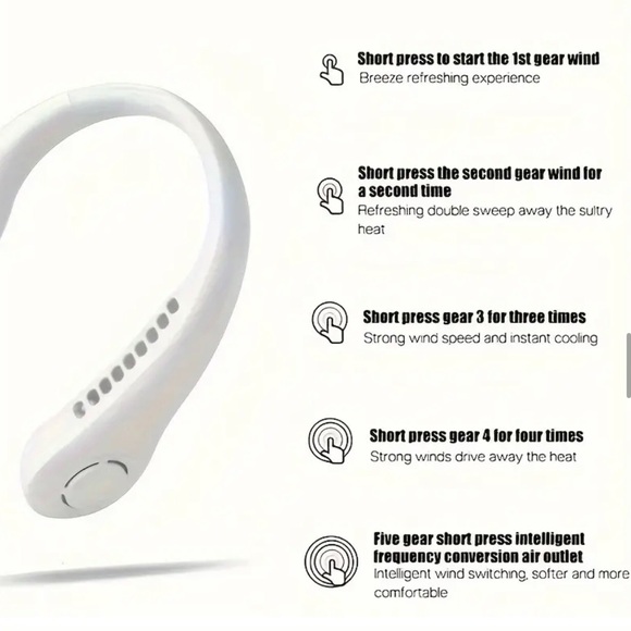 NEW neck fan personal air conditioner - Picture 3 of 6